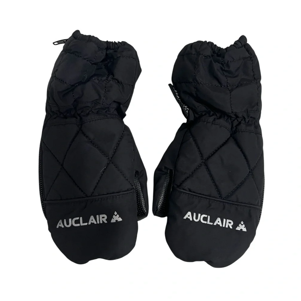 Auclair Black Quilted Mittens